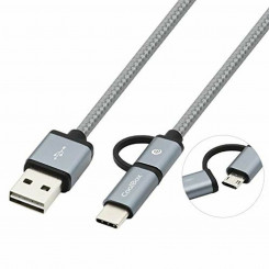 USB-кабель к Micro USB и USB C CoolBox COO-CAB-U2MC-GR