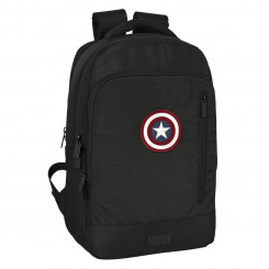 Seljakott sülearvuti ja tahvelarvuti jaoks USB-väljundiga Capitán América Black