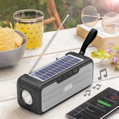 Juhtmeta kõlar päikeseenergia laadimise ja LED-taskulambiga Sunker InnovaGoods