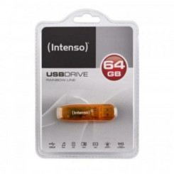 USB-накопитель INTENSO FAELAP0282 USB 2.0 64 ГБ Оранжевый USB-накопитель 64 ГБ