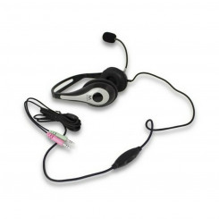Headphones with Microphone Ewent EW3562 Black