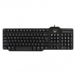 Keyboard with Reader Ewent EW3252 DNI Black (Spanish)