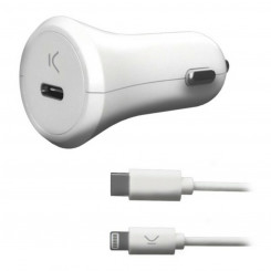 Автомобильное USB зарядное устройство KSIX MFI 18W Белый