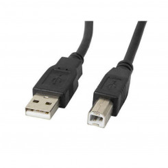 USB 2.0 A kuni USB B kaabel Lanberg 480 Mb/s Must