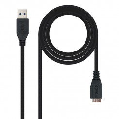 USB 3.0 A kuni Micro USB B kaabel NANOCABLE 10.01.110-BK must