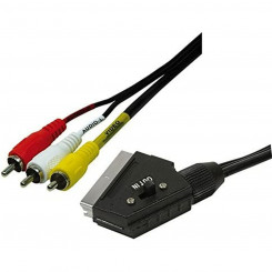 3 x RCA-SCART кабель EDM RCA x 3 евроразъема