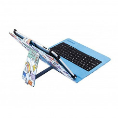 Bluetooth Keyboard with Support for Tablet PIXEL GAMER Spanish Qwerty 10,1"