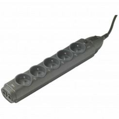Toitepesa – 5 pistikupesa lülitiga INFOSEC S5 LAN must