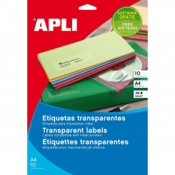 Этикетки для принтера Apli Transparent 10 листов 210 x 297 мм