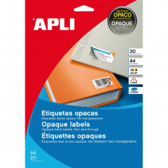 Этикетки для принтера Apli 25,4 х 10 мм А4 20 листов