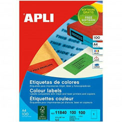 Printer Labels Apli 100 Sheets 210 x 297 mm