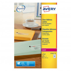 Adhesives/Labels Avery Transparent 210 x 297 mm 25 Sheets