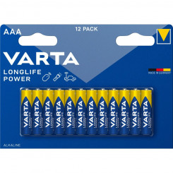 Щелочные батарейки Varta Longlife Power AAA LR03 1,5 В (12 шт.)