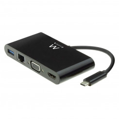 Док-станция Ewent EW9827 USB C HDMI VGA RJ45 4K 5 Гбит/с