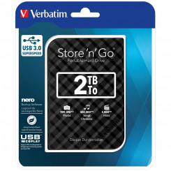 External Hard Drive Verbatim Store 'n' Go 2 TB USB 3.0 HDD 2,5"