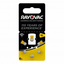 Lithium Button Batteries Rayovac Compatible with headphones ZA10 1,4 V (6 Units)