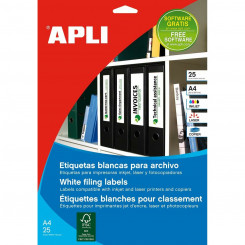 Adhesives/Labels Apli 190 x 38 mm White A4 25 Sheets