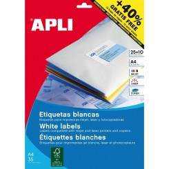 Adhesives/Labels Apli White A4 Ø 40 mm 25 Sheets