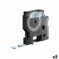 Ламинированная лента для этикетировочных машин Dymo D1 45010 LabelManager™ Прозрачная 12 мм Черная (5 шт.)