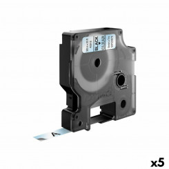 Ламинированная лента для этикетировочных машин Dymo D1 40910 LabelManager™ Прозрачная 9 мм Черная (5 шт.)