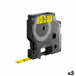 Ламинированная лента для этикетировочных машин Dymo D1 40918 LabelManager™ Черный Желтый 9 мм (5 шт.)