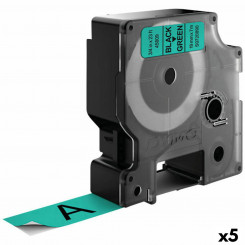 Ламинированная лента для этикетировочных машин Dymo D1 45809 LabelManager™ Черный Зеленый 19 мм (5 шт.)