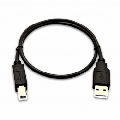 Кабель USB A — USB B V7 V7USB2AB-50C-1E Черный