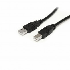 USB A to USB B Cable Startech USB2HAB30AC          Black