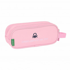 Double Carry-all Benetton Vichy Pink (21 x 8 x 6 cm)