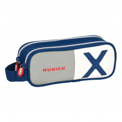 Double Carry-all Munich College Grey (21 x 8 x 6 cm)