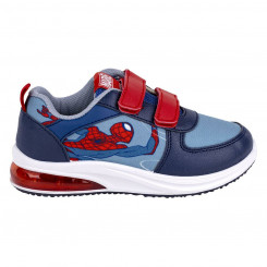 LED Trainers Spiderman Velcro Blue