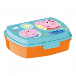 Коробка для сэндвичей «Свинка Пеппа веселится» Пластик Светло-Розовый (17 x 5,6 x 13,3 см)