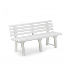 Bench with backrest IPAE Progarden ORCHIDEA White polypropylene (145 x 49 x 74 cm)