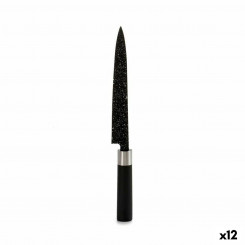 Кухонный нож Мрамор 3,5 x 33,3 x 2,2 см Серебристый Черный Нержавеющая сталь Пластик (12 шт.)