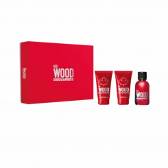 Women's Perfume Set Dsquared2 Red Wood (3 pcs)