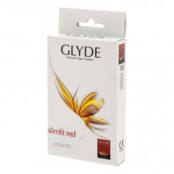 Презервативы Glyde Slimfit Красный 17 см (10 шт.)