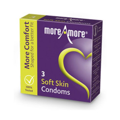 Soft Skin Condoms (3pcs) MoreAmore 41194