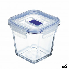 Hermeetiline lõunakarp Luminarc Pure Box Active 11,4 x 11,4 x 11 cm 750 ml kahevärviline klaas (6 ühikut)