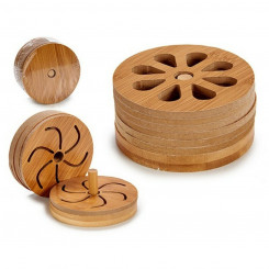 Coasters (6 Pieces) (9 x 9 x 0,5 cm) Bamboo