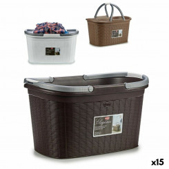 Laundry Basket Stefanplast Elegance Plastic 35 L 57,5 x 29 x 36,5 cm (15 Units)