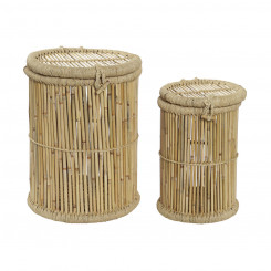 Набор корзин DKD Home Decor из натуральной веревки из бамбука (44 х 44 х 60 см) (2 шт.)