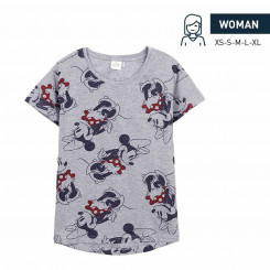 Women’s Short Sleeve T-Shirt Minnie Mouse Grey