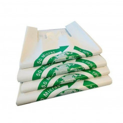 Shopping Bag White Biodegradable 50 x 60 cm (100 Units)
