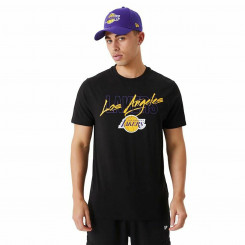 Men’s Short Sleeve T-Shirt New Era Script LA Lakers 