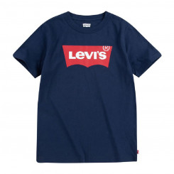 Детская футболка с коротким рукавом Levi's Batwing Темно-синяя унисекс