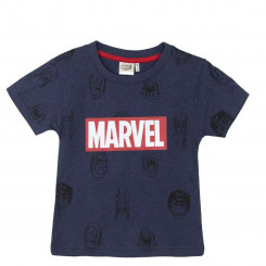 Детская футболка с коротким рукавом Marvel Темно-синяя