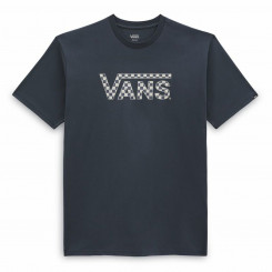 Short Sleeve T-Shirt Vans Checkered  Blue Men