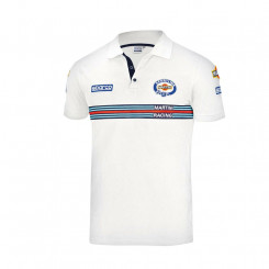Short Sleeve Polo Shirt Sparco MARTINI-R L White