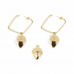 Ladies' Earrings Shabama   Brass Acorn Bathed in golden flash 3 cm