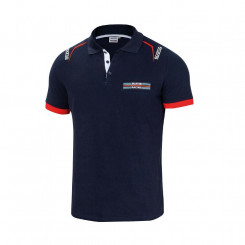 Men’s Short Sleeve Polo Shirt Sparco Martini Racing Navy Blue (Size M)
